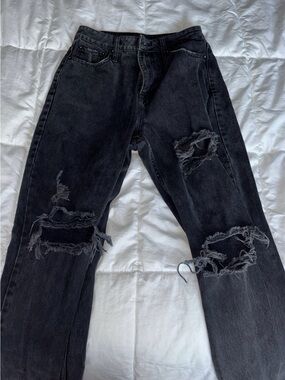 White Fox Boutique Black Distressed Ripped Jeans